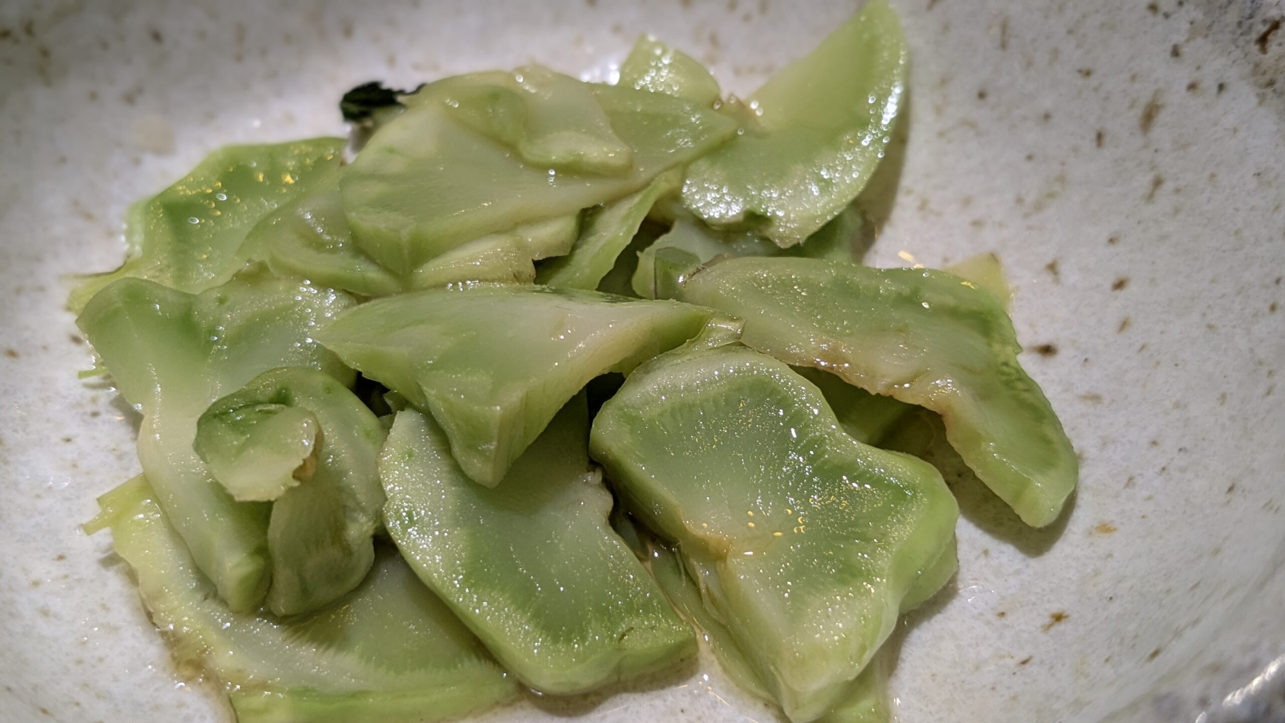 子どもたちが作ってくれたブロッコリーの茎のナムル